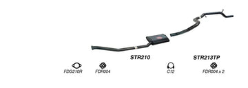 Redback Exhaust 2 1/2" Cat Back System for Ford Falcon (03/1992 - 09/2002), Fairmont (01/1992 - 09/2002) - Brixton 4x4 - Buy Online Now!